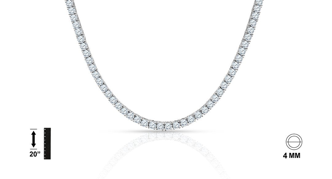 925 Sterling Silver Chain with Cubic Zirconi
