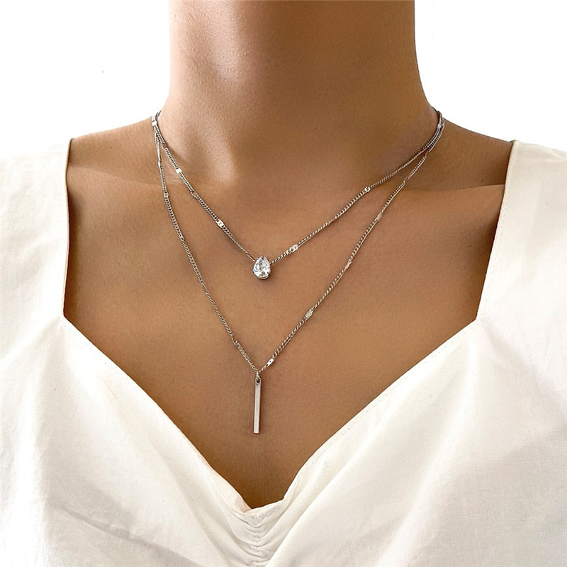 Crystal Zircon Heart Star Charm for Women