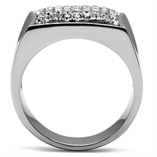 Men Stainless Steel Synthetic Crystal Rings TK357