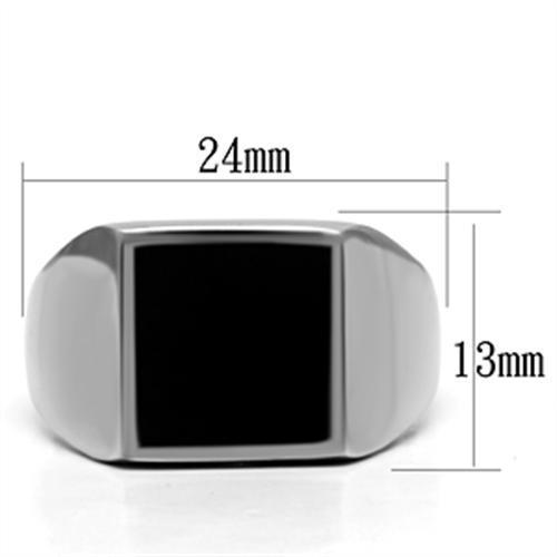 Men Stainless Steel Epoxy Rings TK594