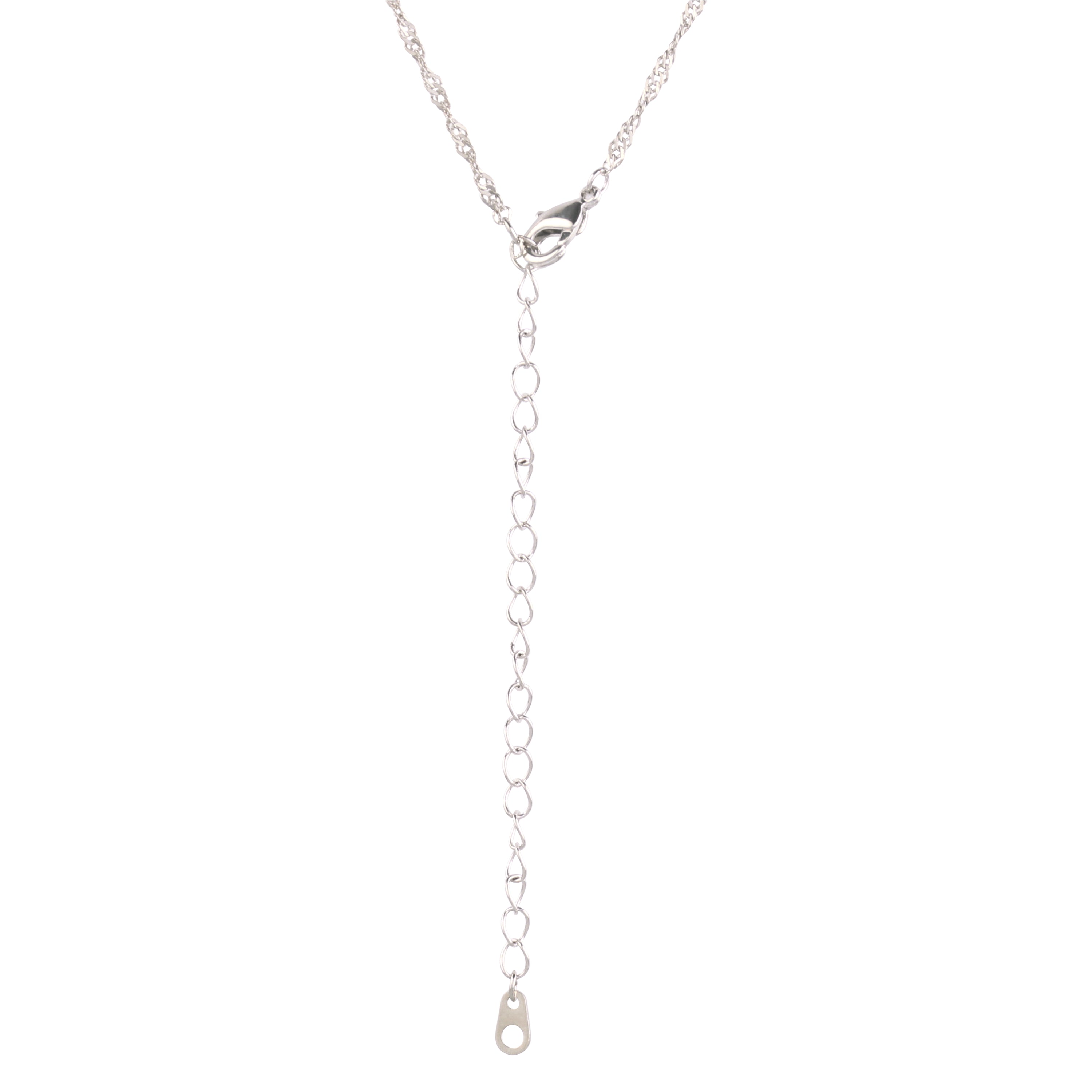 Mother and Child Pave Heart Pendant Necklace for Women
