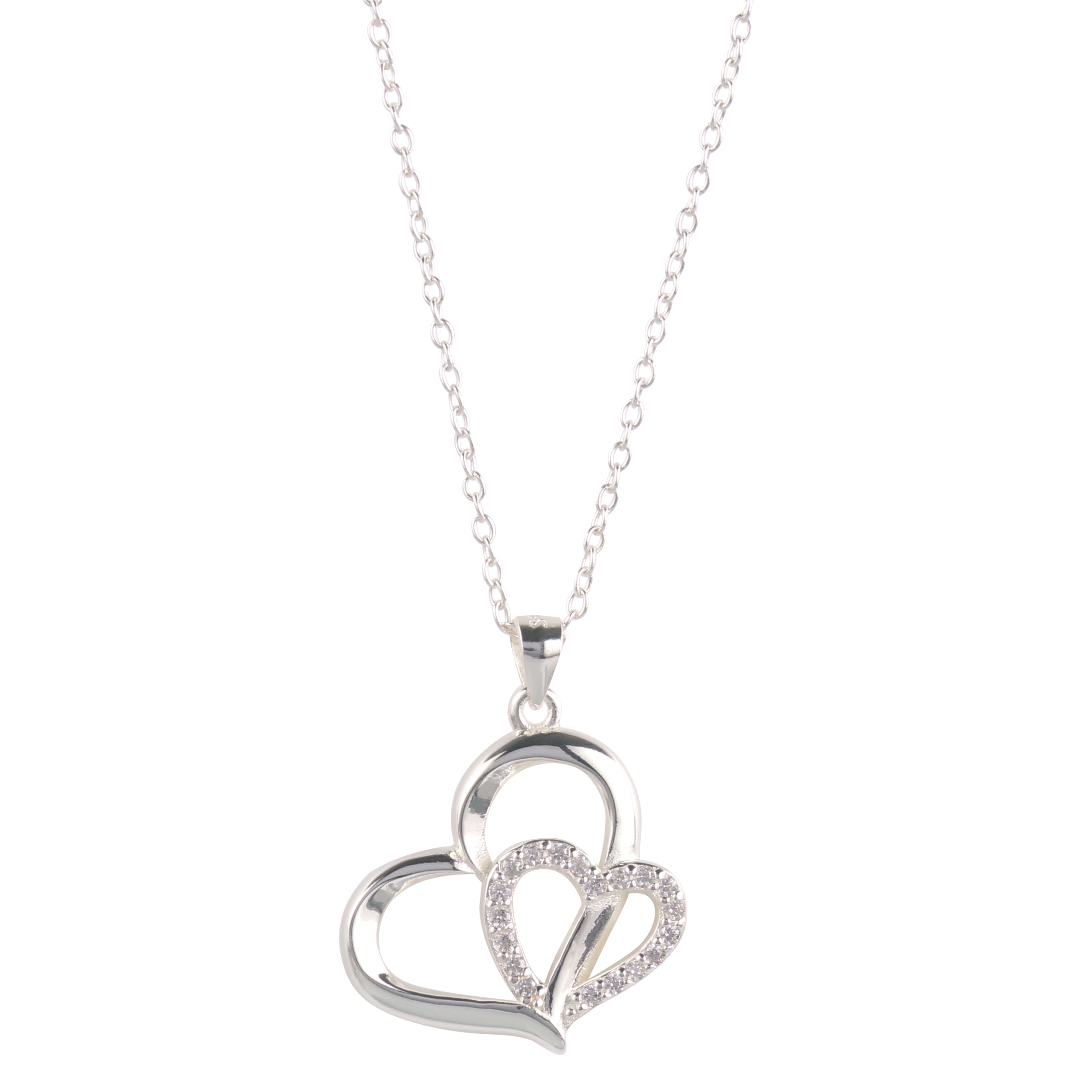 Eternity Love Heart Pave Necklace for Women