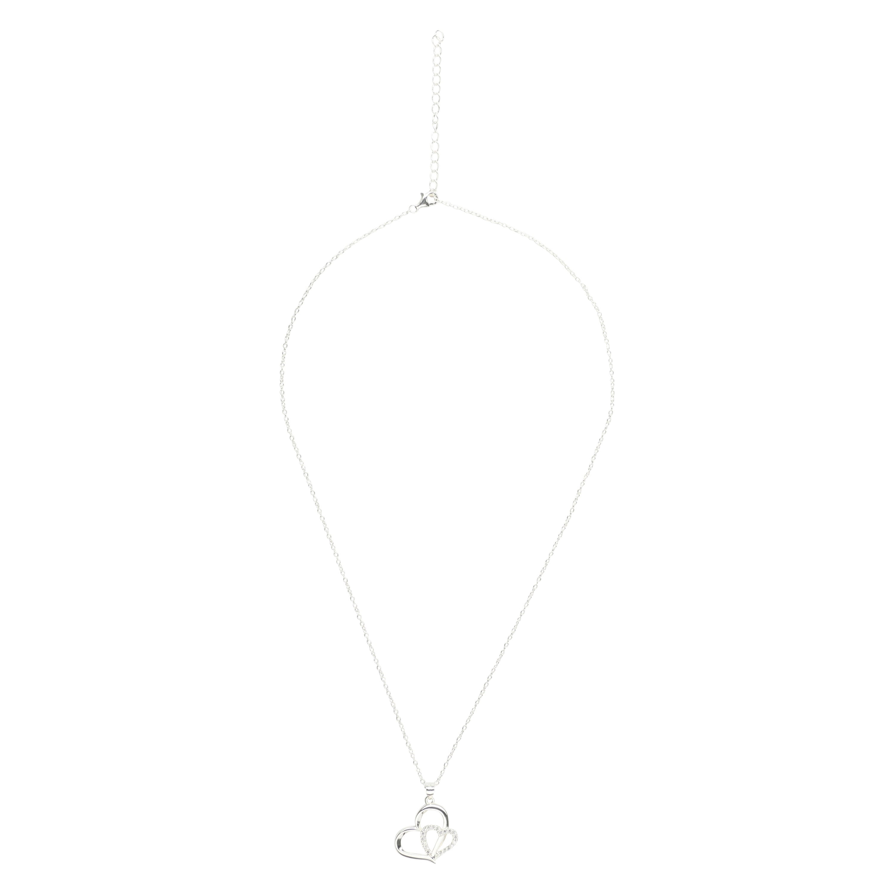 Eternity Love Heart Pave Necklace for Women