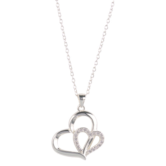 Eternity Love Heart Pave Necklace for Women