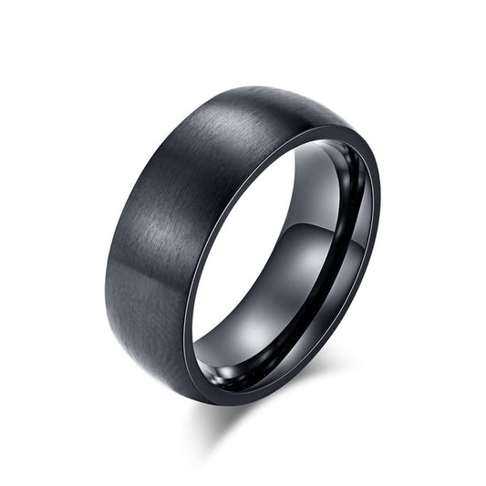 Matte Stainless Steel Ring For Men